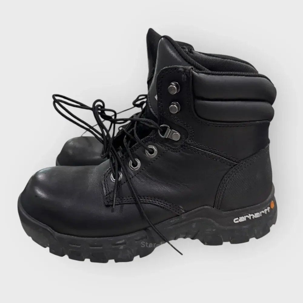 Carhartt Black Leather Lace Up Boots US 8 Heavy Duty Gorpcore